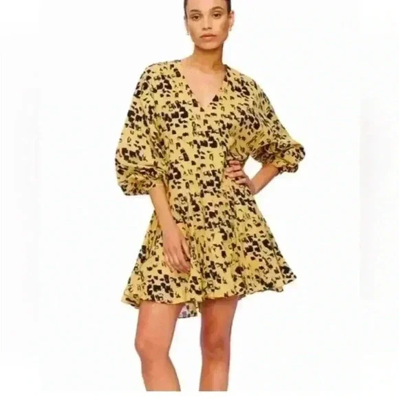 NWT Anine Bing Painterly Leo Dress in Size S (Runs Large) - Picture 6 of 11